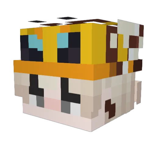 DavienHex Minecraft avatar head, 3D render