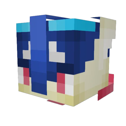 DavinW Minecraft avatar head, 3D render