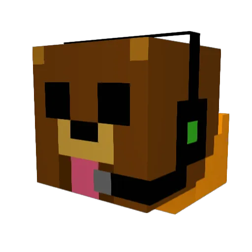 Davinator Minecraft avatar head, 3D render