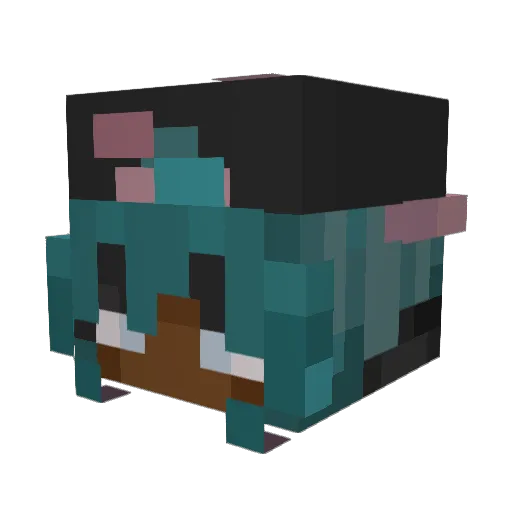 Davincia Minecraft avatar head, 3D render