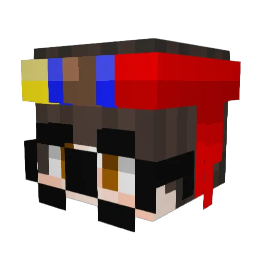 DavisIA Minecraft avatar head, 3D render