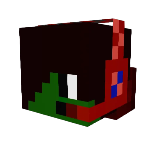 Davisho Minecraft avatar head, 3D render