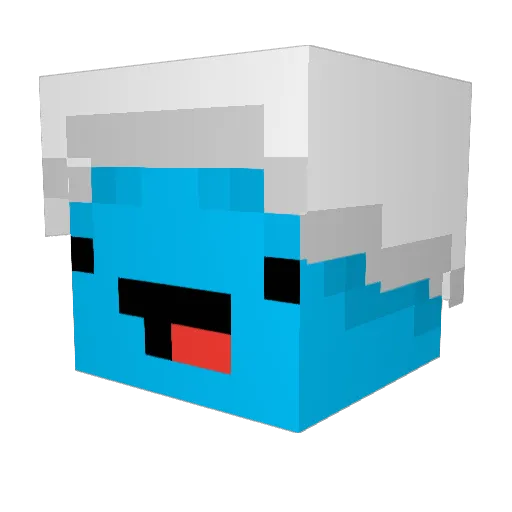 Davitens Minecraft avatar head, 3D render