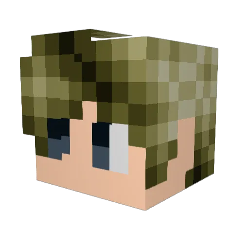 Davitore7 Minecraft avatar head, 3D render