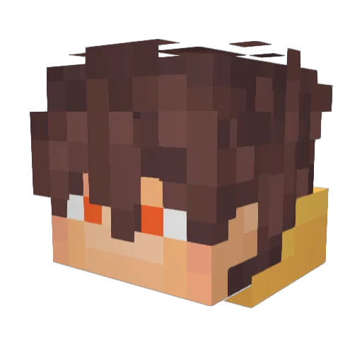 Davitroll Minecraft avatar head, 3D render