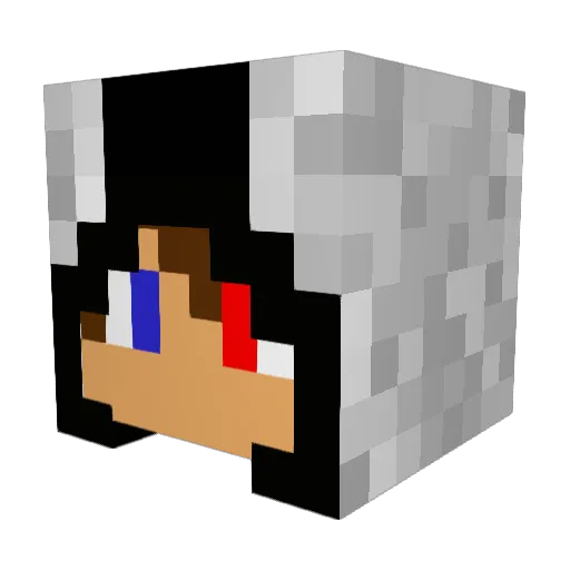 Daviznx Minecraft avatar head, 3D render