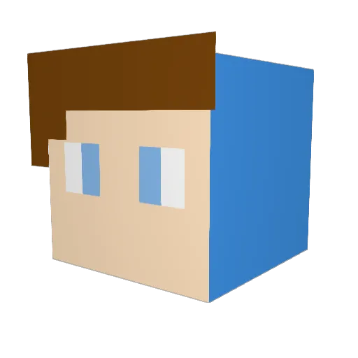 Davldutz Minecraft avatar head, 3D render