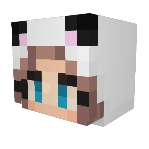 Davmurl Minecraft avatar head, 3D render