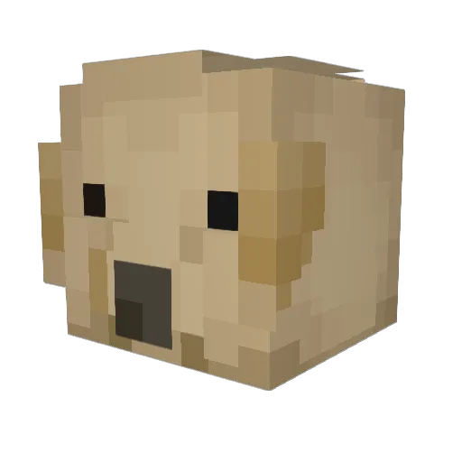 Davo09_ Minecraft avatar head, 3D render