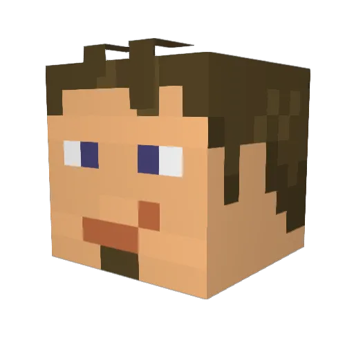 Davo46 Minecraft avatar head, 3D render