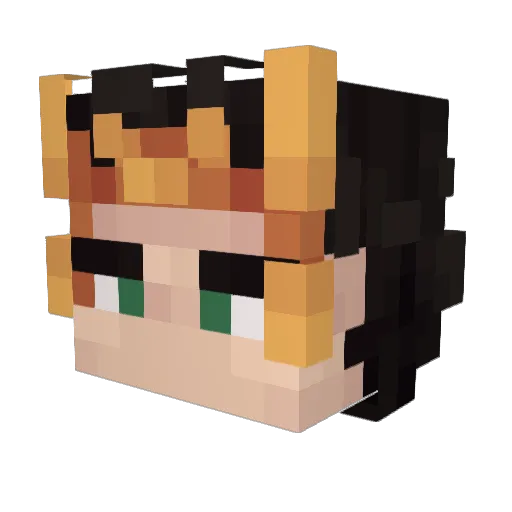 DavoJaso Minecraft avatar head, 3D render