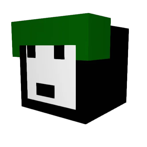 DavoPlay Minecraft avatar head, 3D render