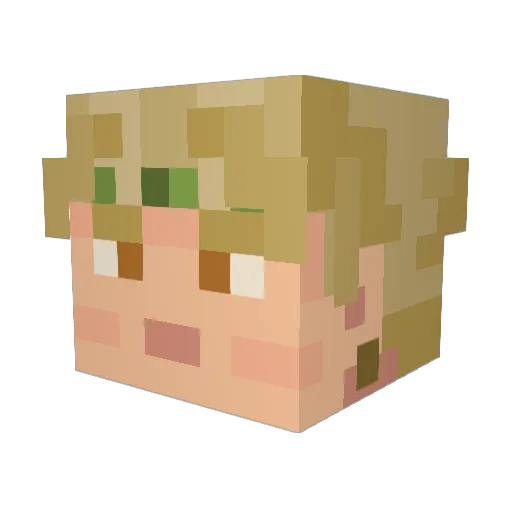 Davothegreat78 Minecraft avatar head, 3D render