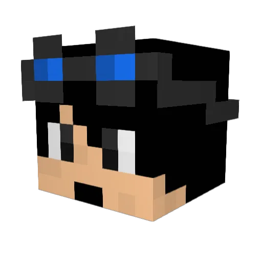 Davrith Minecraft avatar head, 3D render