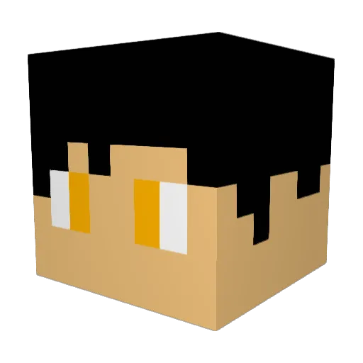 Davtan Minecraft avatar head, 3D render