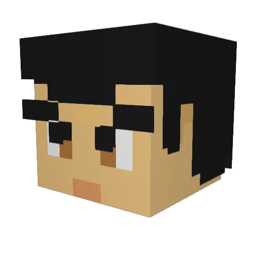Davu94 Minecraft avatar head, 3D render