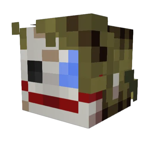 Davve0210 Minecraft avatar head, 3D render