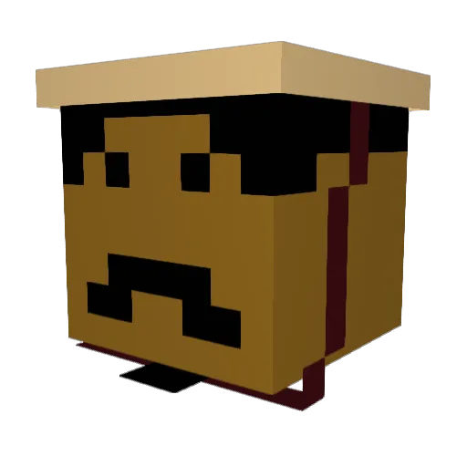 Davved1 Minecraft avatar head, 3D render