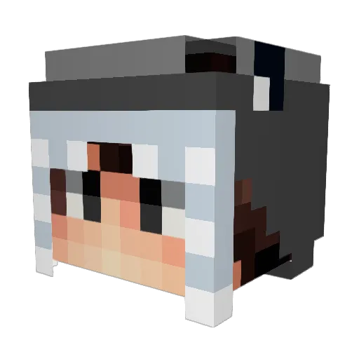 Davxd Minecraft avatar head, 3D render