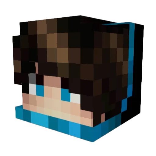 Davy333 Minecraft avatar head, 3D render