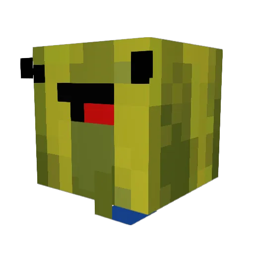 DavySav Minecraft avatar head, 3D render