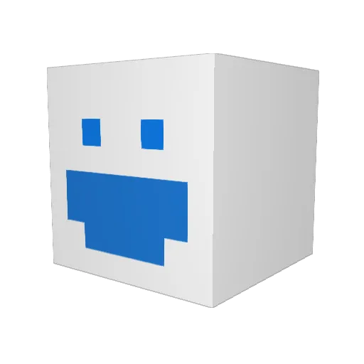 Davydvov Minecraft avatar head, 3D render