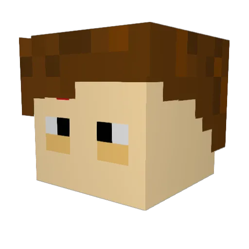 Daw1d__ Minecraft avatar head, 3D render