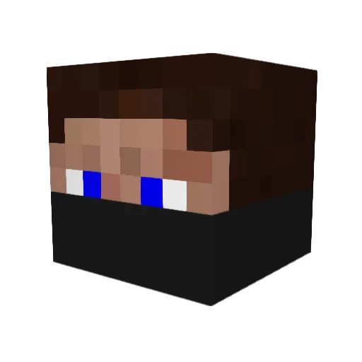 Daw_N Minecraft avatar head, 3D render