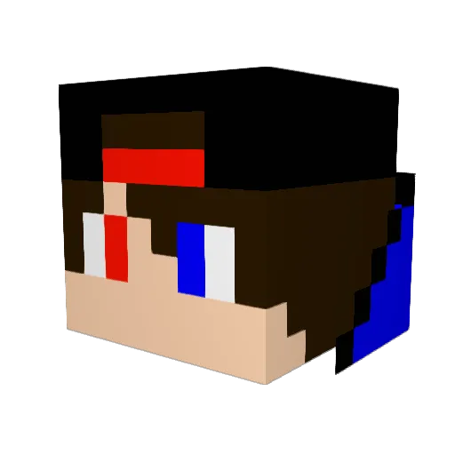 Dawcio8 Minecraft avatar head, 3D render