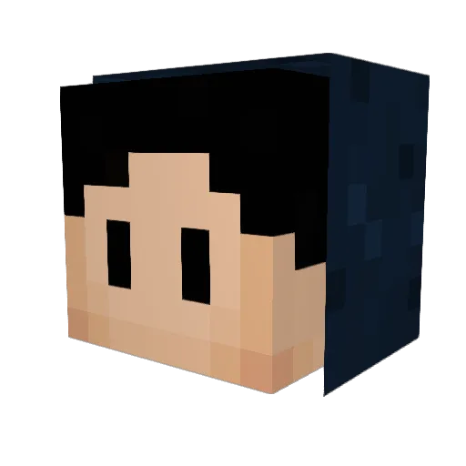 Dawcio Minecraft avatar head, 3D render