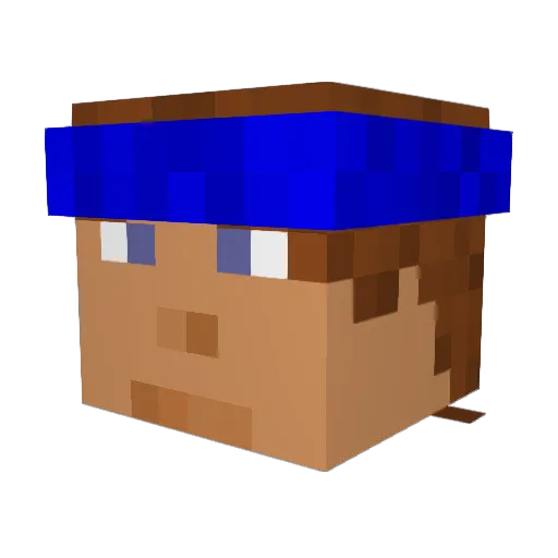 Dawcz Minecraft avatar head, 3D render