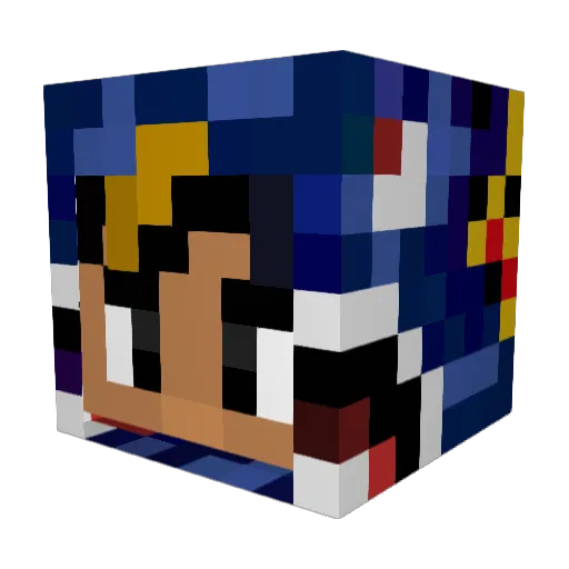 Dawczo Minecraft avatar head, 3D render