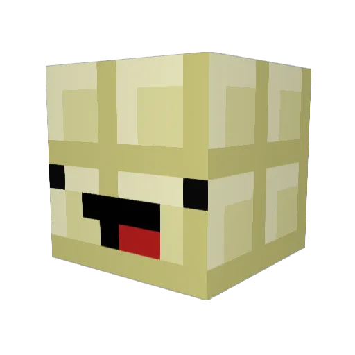 DaweHj Minecraft avatar head, 3D render