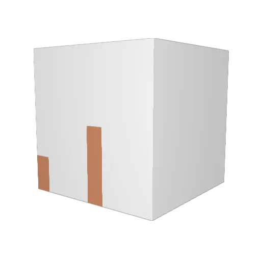 Daweedz Minecraft avatar head, 3D render