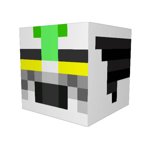 DawgBot7 Minecraft avatar head, 3D render