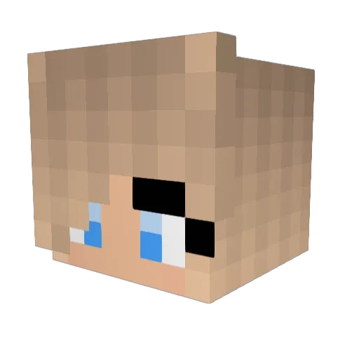 DawidGawel Minecraft avatar head, 3D render