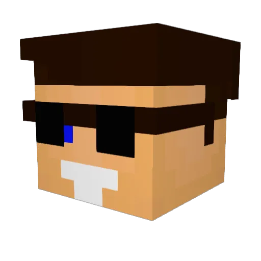 Dawidek1111 Minecraft avatar head, 3D render