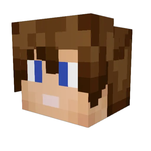 Dawidohs Minecraft avatar head, 3D render