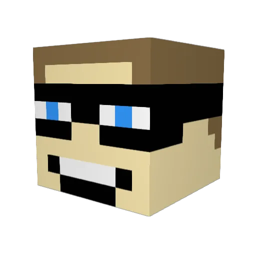 Dawidowski24 Minecraft avatar head, 3D render