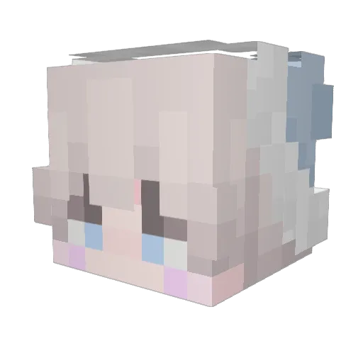 Dawn2dus Minecraft avatar head, 3D render