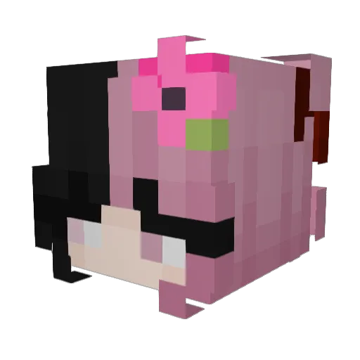 DawnAway Minecraft avatar head, 3D render