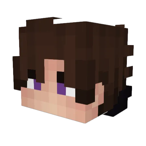 DawnBurst Minecraft avatar head, 3D render