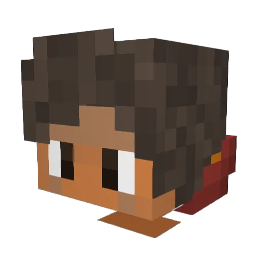 DawnCrow Minecraft avatar head, 3D render