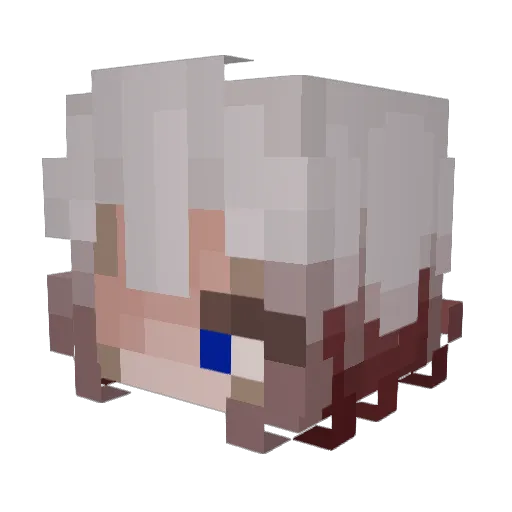 DawnDaRam Minecraft avatar head, 3D render