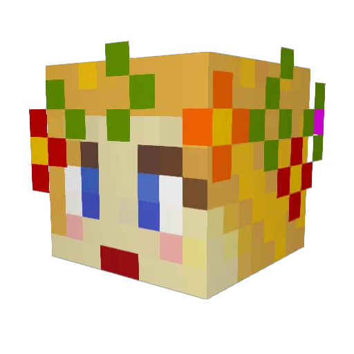 DawnH Minecraft avatar head, 3D render