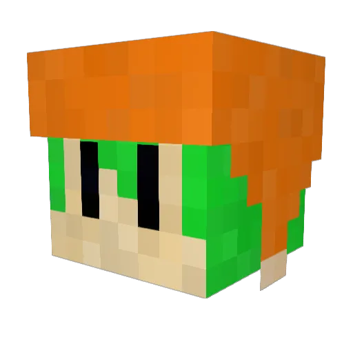 DawnNuit_Paris Minecraft avatar head, 3D render
