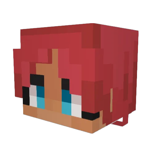 DawnOfChaotiCat Minecraft avatar head, 3D render