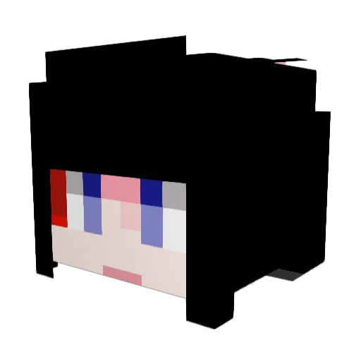 DawnPiano Minecraft avatar head, 3D render