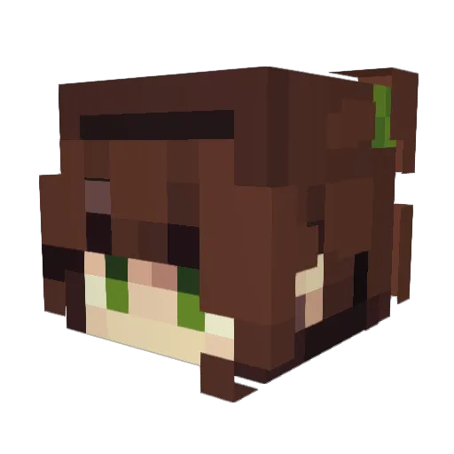DawnPyre Minecraft avatar head, 3D render