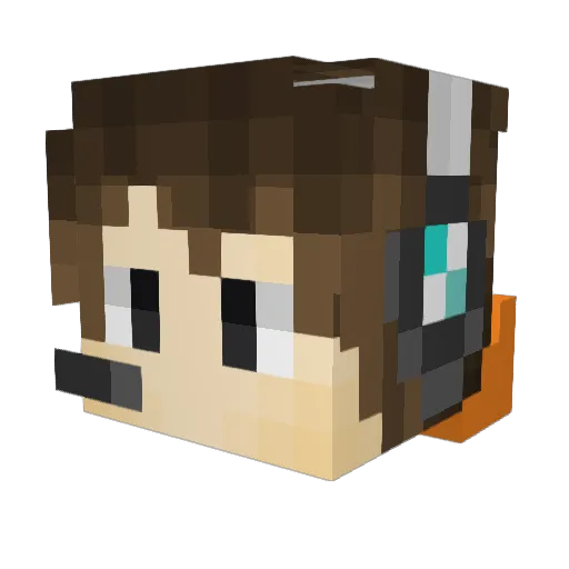 DawnXiaoan Minecraft avatar head, 3D render